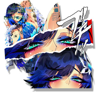 EARLFAMILY Ahegao Yelan Fanart สติกเกอร์รถการ์ตูนร้อน Genshi…
