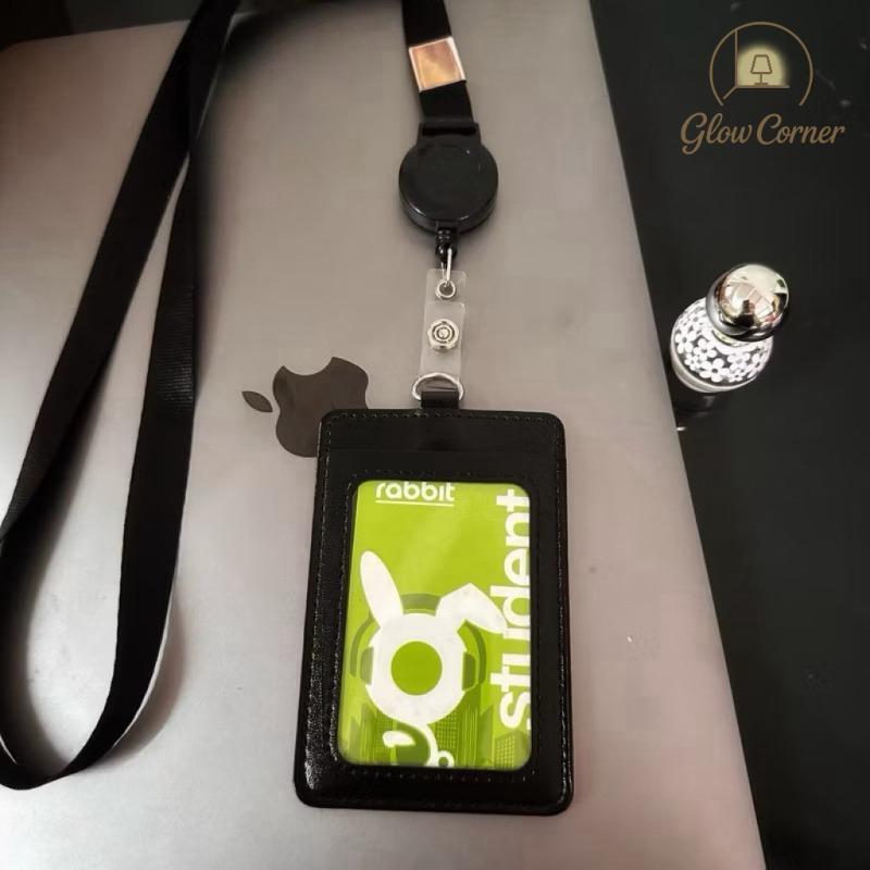ที่ใส่บัตรหนังPU พร้อมสายคล้องคอโยโย่ ทนทานปลอดภัย ใช้สะดวก ใส่บัตรประชาชน บัตรพนักงาน สวยทันสมัยมีระดับ