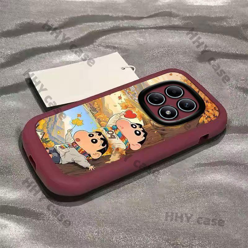 เคส Redmi Note 15 5G เคส Redmi Note 15 Pro 5G เคส Redmi Note 15 Pro Plus 5G เคส กรณีMaple Leaf Shin-chan Anti-Dropเต็มรูปแบบซิลิโคนMicroporatureป้องกันแฟชั่นแบรนด์