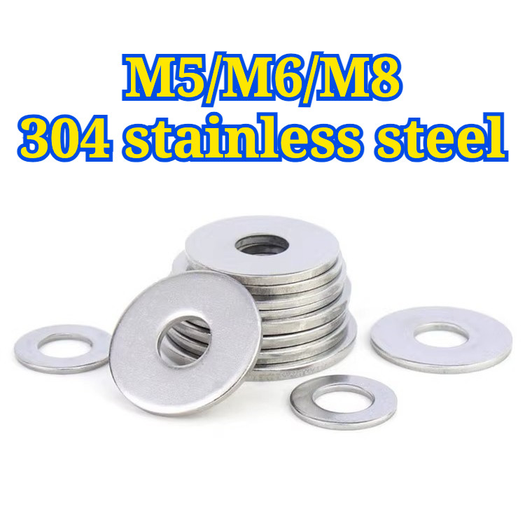 น็อตสกรู สแตนเลส 304 แหวนอีแปะ | แหวนรอง |  Flat Washer Stainless Screw DIN125 M5/M6/M8QIAOZHI-TH1