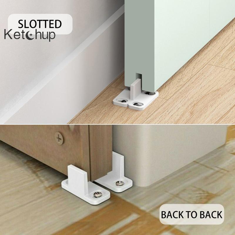 [Kegup-t] 2 ชิ้นเลื่อน Barn ประตูชั้นท่องเที่ยวปรับ Stay Roller สําหรับด้านล่างประตูบานเลื่อน Anti แกว่งเฟอร์นิเจอร์ฮาร์ดแวร์อุปกรณ์เสริม Nice