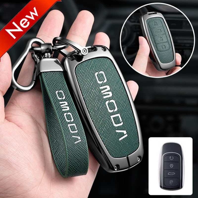 สําหรับ Chery Omoda C5 ev Omoda 5 OMODA6 8 JAECOO J7 สังกะสีกุญแจรถรีโมทคอนโทรลปลอกหนังโลหะ Key รีโมทคอนโทรลกระเป๋าพร้อมพวงกุญแจภายในรถการปรับเปลี่ยนอะไหล่