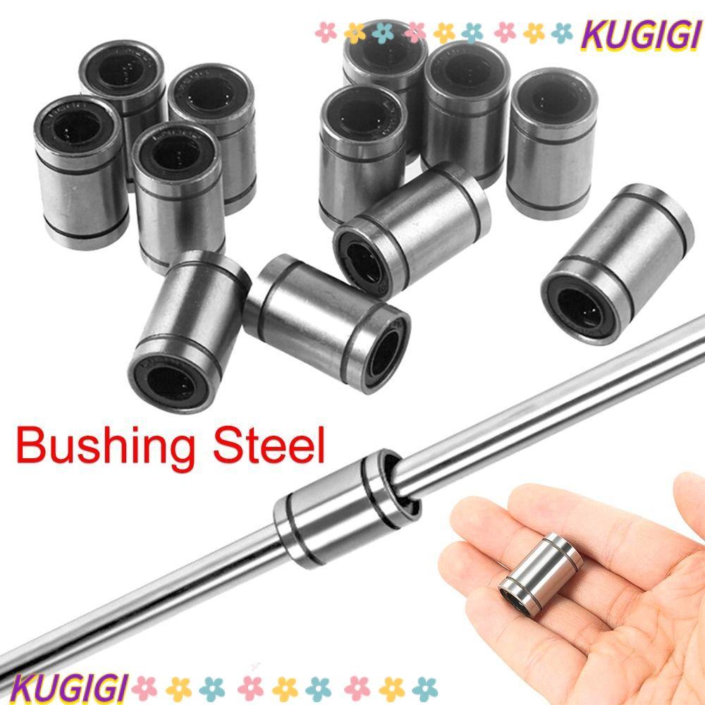 KUGIGI Bushing เหล็กชุบนิกเกิลสําหรับเครื่องพิมพ์ CNC Part LM8UU LM10UU LM12UU LM16UU