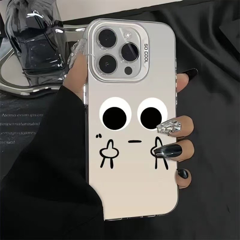 เคสโทรศัพท์ลายอิโมจินิ้วกลาง ใช้ได้กับ iPhone 17/16/15/14ProMax/12/13/11,X/XSMax/XR,7/8Plus ป้องกันการตกกระแทกคุณภาพสูง