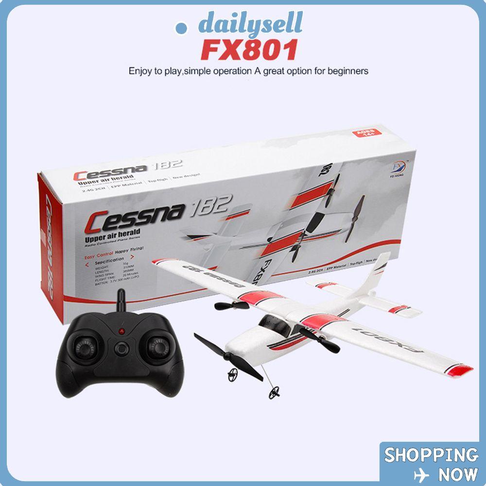 DAILY สําหรับ Cessna 182 FX801 รีโมทคอนโทรลเครื่องบิน FX801 2CH ปีกคงที่ 2.4G Controller สําหรับ Ces
