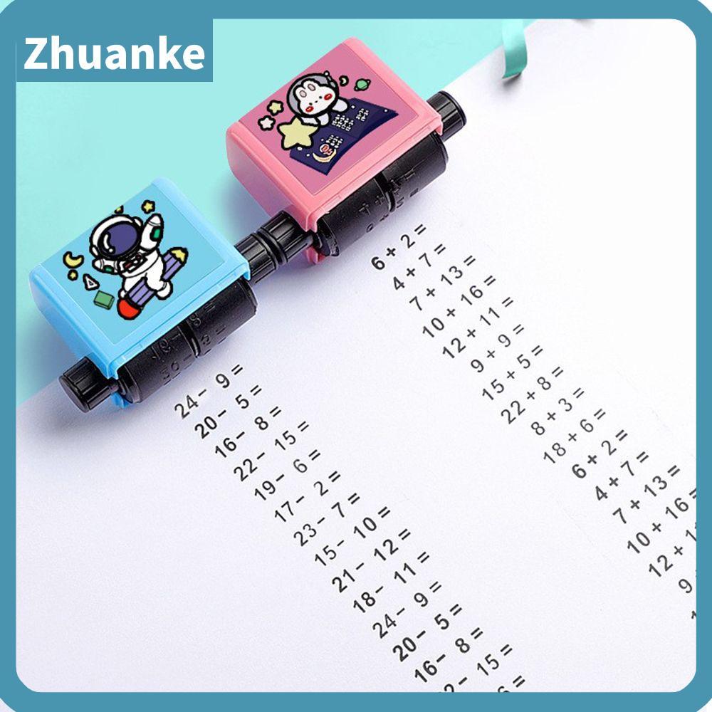 ZHUANKE ลูกกลิ้งแสตมป์คณิตศาสตร์ฝึกครัวเรือน PVC คําถามบวกและการลบ
