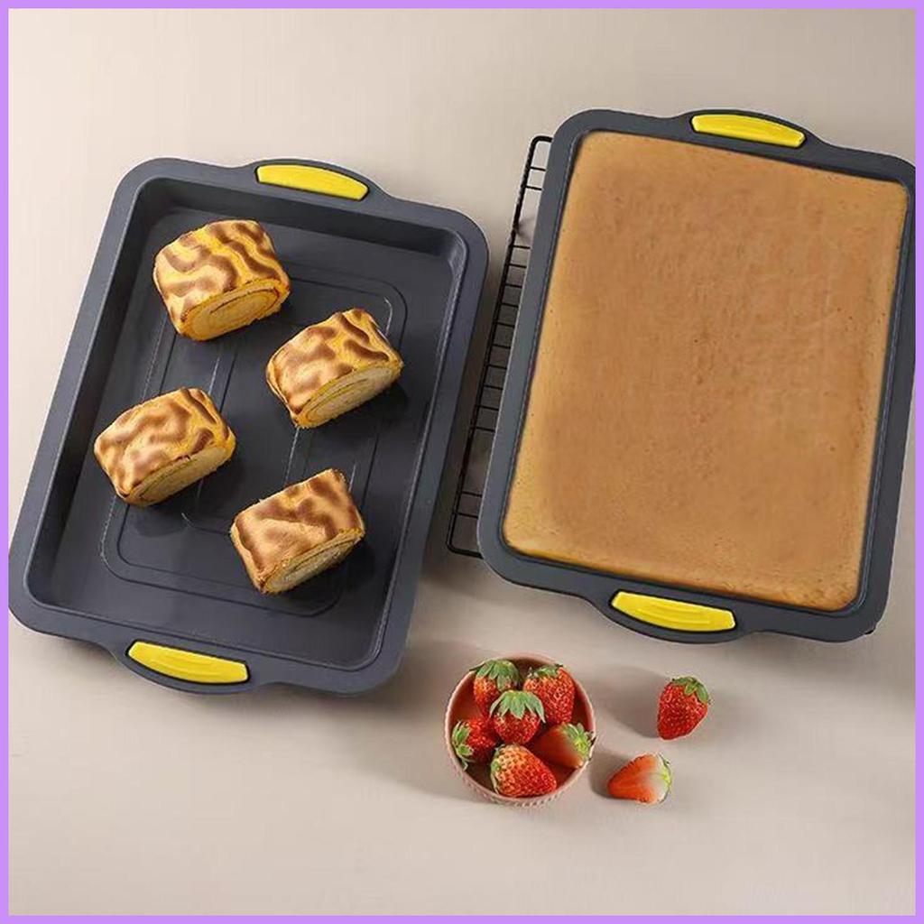 1/4 แผ่น PAN สําหรับเบเกอรี่สี่เหลี่ยมผืนผ้านํากลับมาใช้ใหม่ Multi-Functional Bakeware 9x13 นิ้วแผ่น