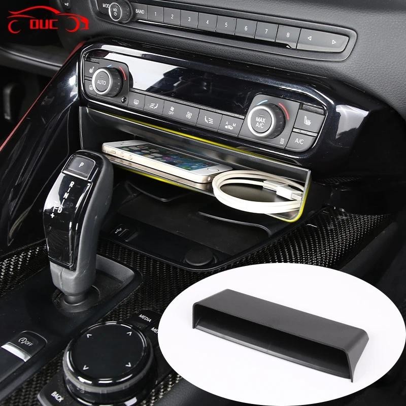 สําหรับ Toyota GR Supra A90 2019-2022 ABS สีดํารถคอนโซลกลางกล่องเก็บโทรศัพท์ผู้ถือบัตรชุดฝาครอบถาดอุ