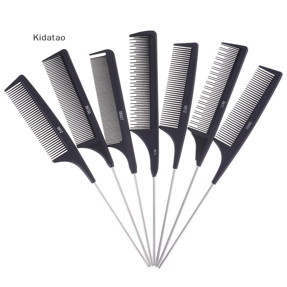 Kidatao Professional Hair Tail Comb Salon Cut Comb จัดแต่งทรงผมสแตนเลส Spiked ใหม่ – โปรปัง