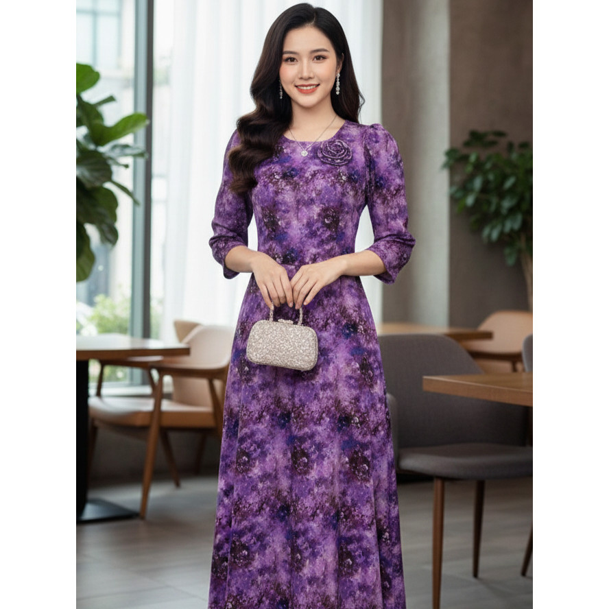 V67 LUXURY LITTLE FLOWER MANGO ROUND NECK