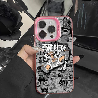 เคสโทรศัพท์ลายลูฟี่จาก One Piece ใช้ได้กับ iPhone 17Air/16/15Plus/14ProMax/12/13Pro/11,X/XR กันกระแทกและกันรอยขีดข่วน