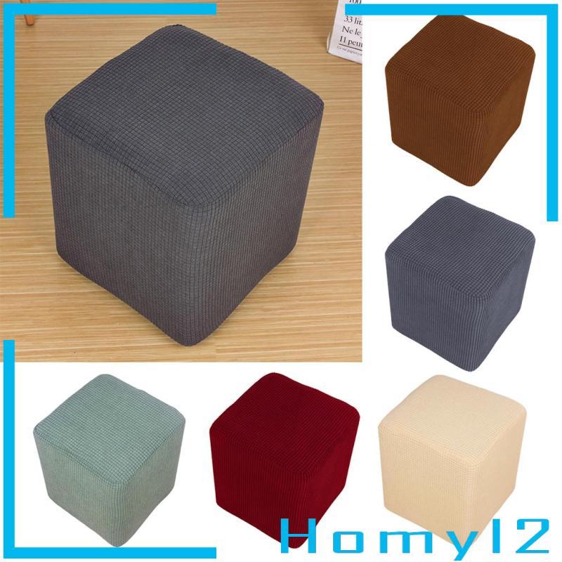 [HOMYL2] Storage Ottoman Slipcover Protector Oversize Elastic สี่เหลี่ยมผืนผ้าสตูลวางเท้าโซฟา