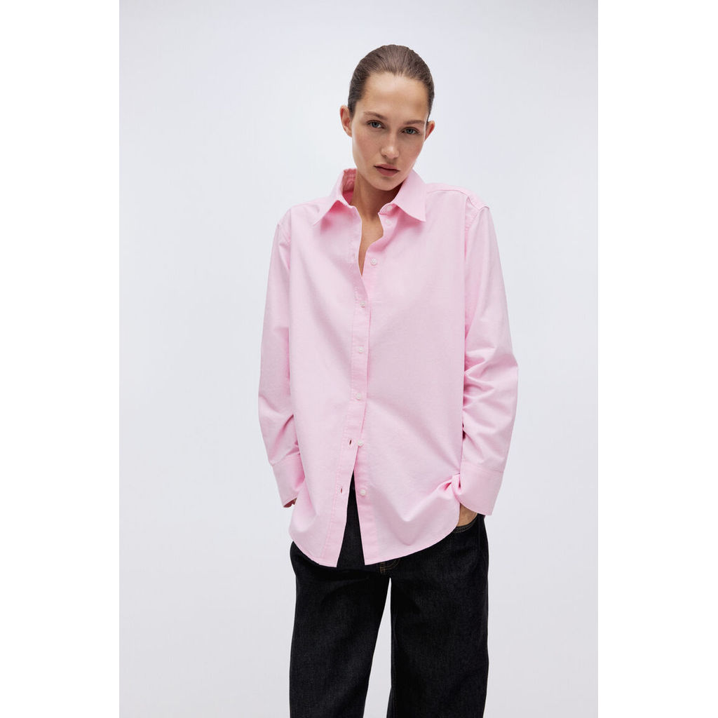 H&M(เอชแอนด์เอ็ม) เสื้อเชิ้ตอ็อกซ์ฟอร์ด Women Oxford shirt 0925212_8