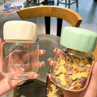 ขวดแก้วมีมาตรฐาน 200ml ปิดสนิท | ขวดกาแฟเย็นพกพา ขวดนมเด็ก/น้ำผลไม้ กระจกไม่มีตะกั่ว พร้อมส่ง