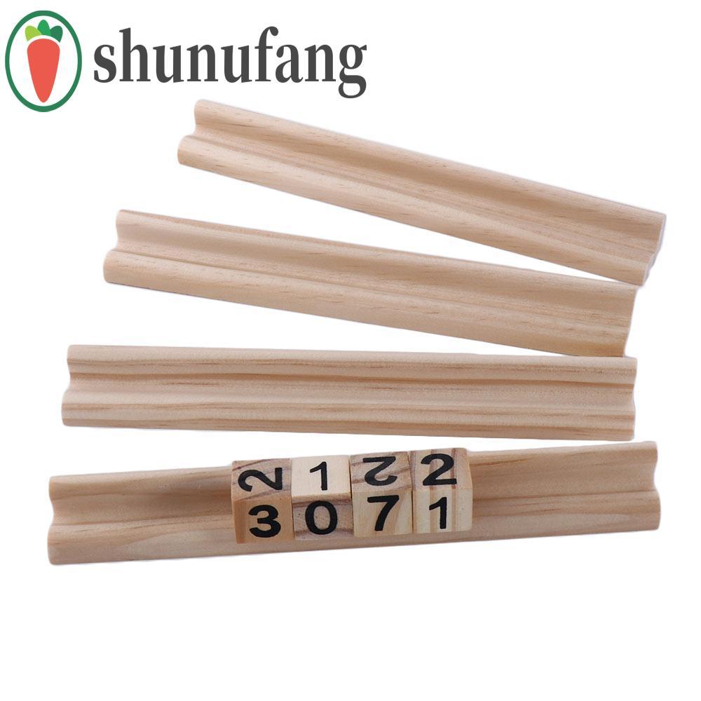 UNUF Domino Holders Mahjong Chickenfoot Domino Games 4 Racks Professional Player Domino Trays Holder