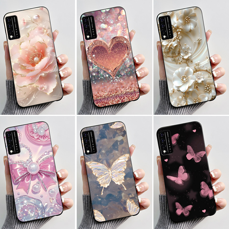 พิมพ์เคสโทรศัพท์สําหรับ TCL T-Mobile Revvl 6 Pro 5G/T-Mobile T โทรศัพท์ Pro 5G ซิลิโคนนุ่มสีดําเปลือ