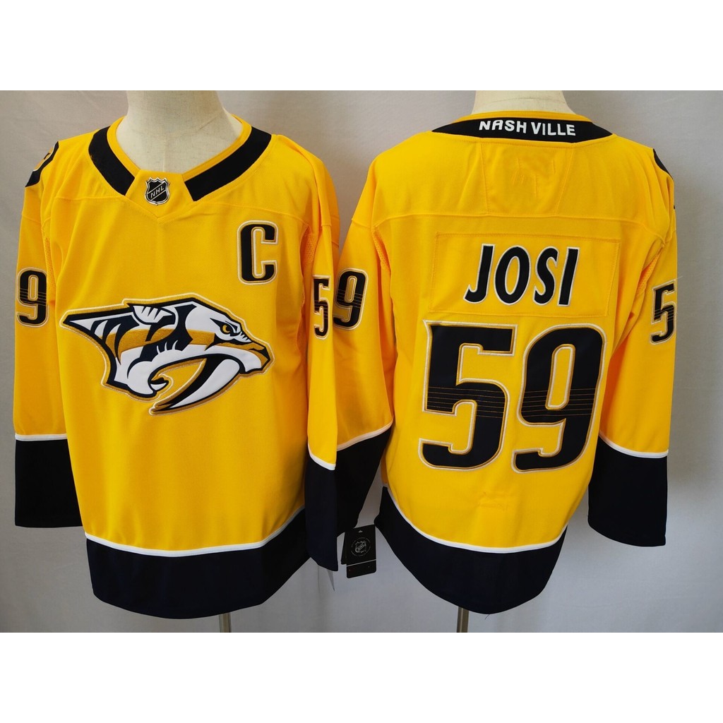NHL Hockey Jersey Hockey Jersey Predators Home Hockey Jersey ปักชุดกีฬาแขนยาวแบบอเมริกัน