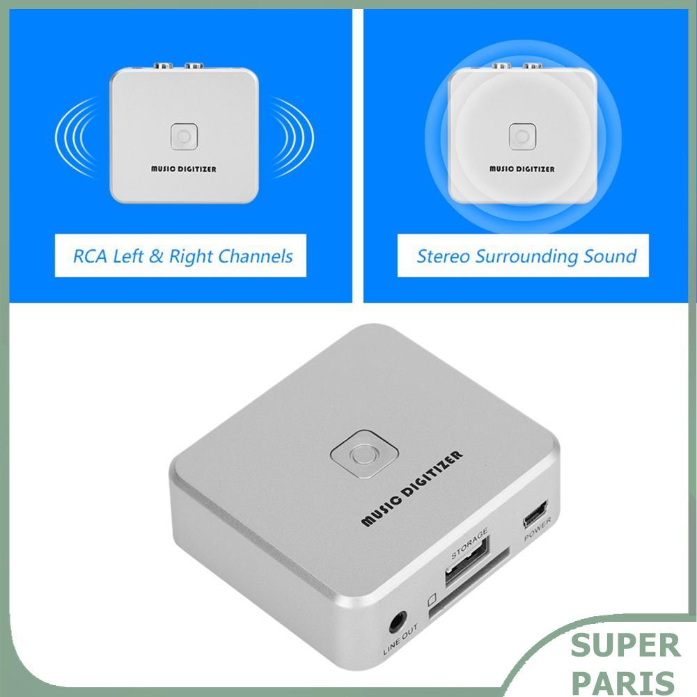 superparis Audio Capture Recorder Box 128Kbps Music Digitizer CD พร้อม 3.5 มม. และ Line Input รองรับ