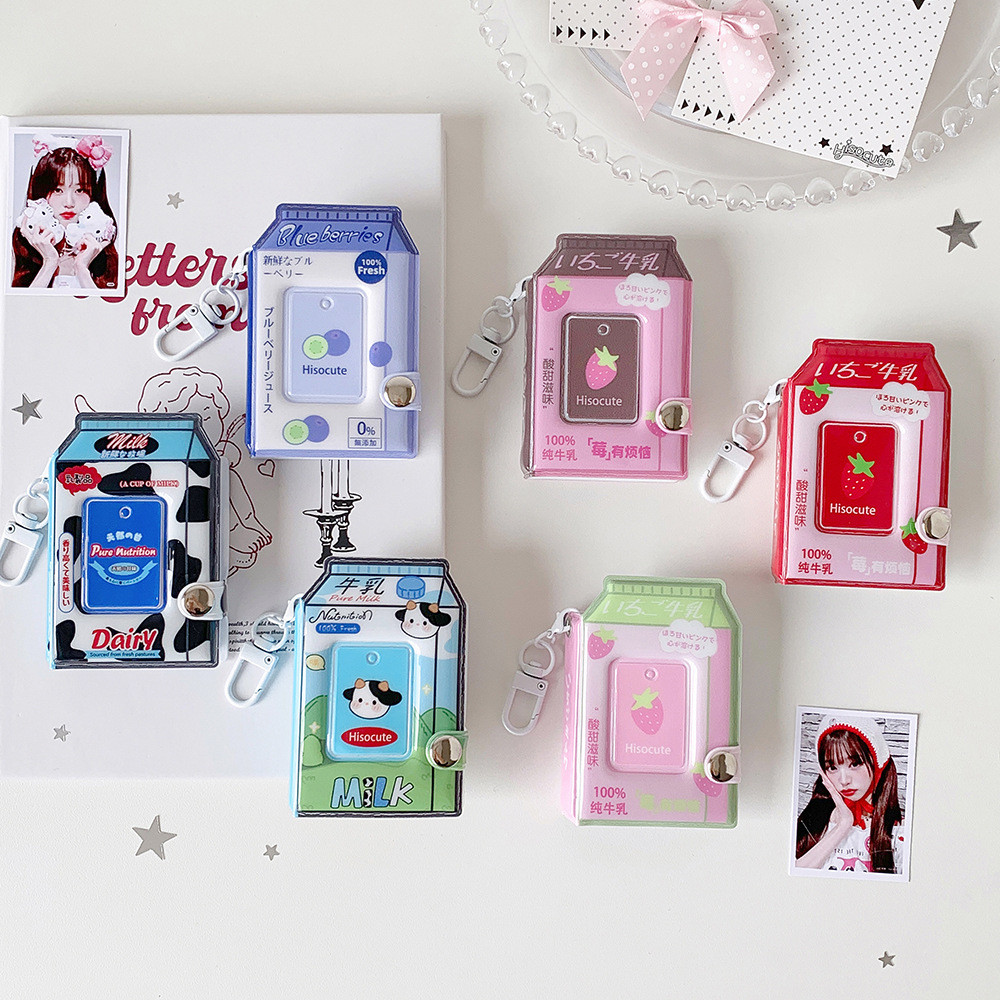 การ์ตูนกล่องนมอัลบั้มภาพนักเรียน Mini 1 นิ้วผู้ถือบัตร Photo Organizer Idol Card อัลบั้ม