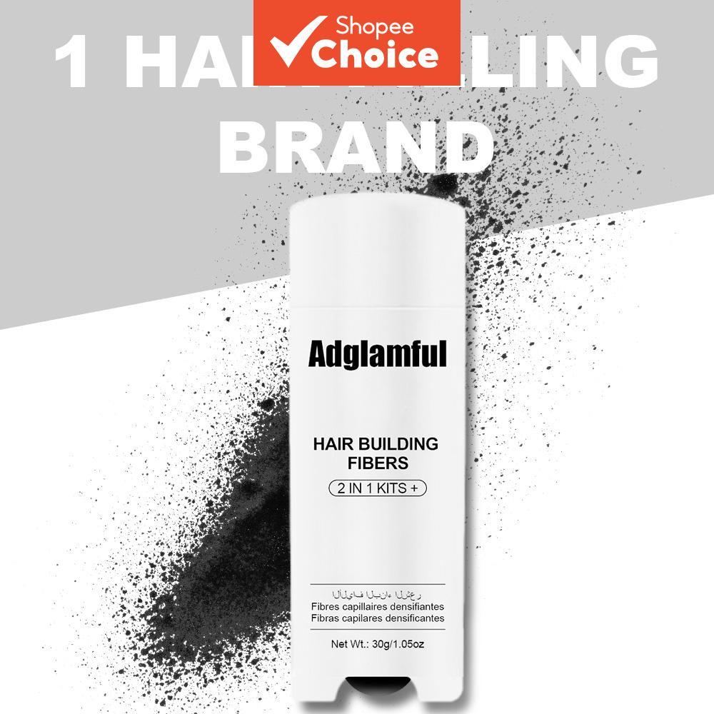 Adglamful 30g กด Assist Hair Building Fibers ด้านล่างขวดกันน้ําธรรมชาติ Hair Loss คอนซีลเลอร์