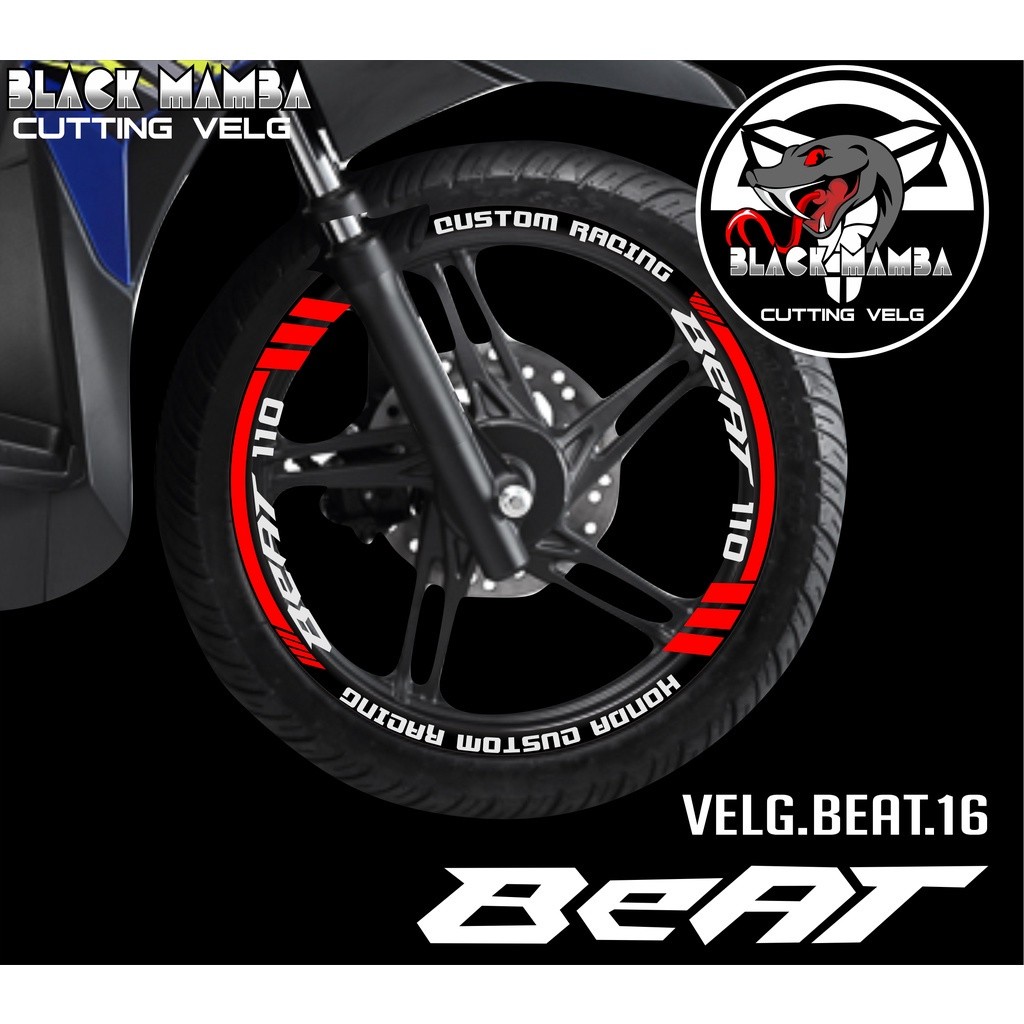 BEAT WHEEL CUTING STICKER - HONDA BEAT 16 TIRE/VELG VARIATION LIST STICKER