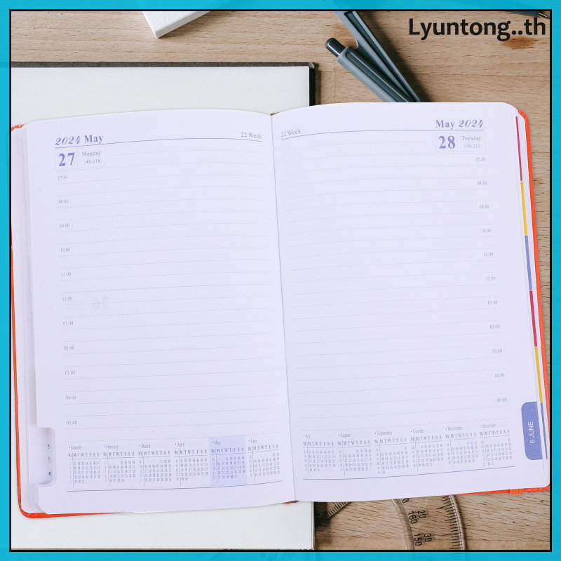 📅 Orange Teacher Planner Study Schedule Weekly Notepad กระดาษน้ําหนักเบาสําหรับใช้ในบ้าน Lyuntong