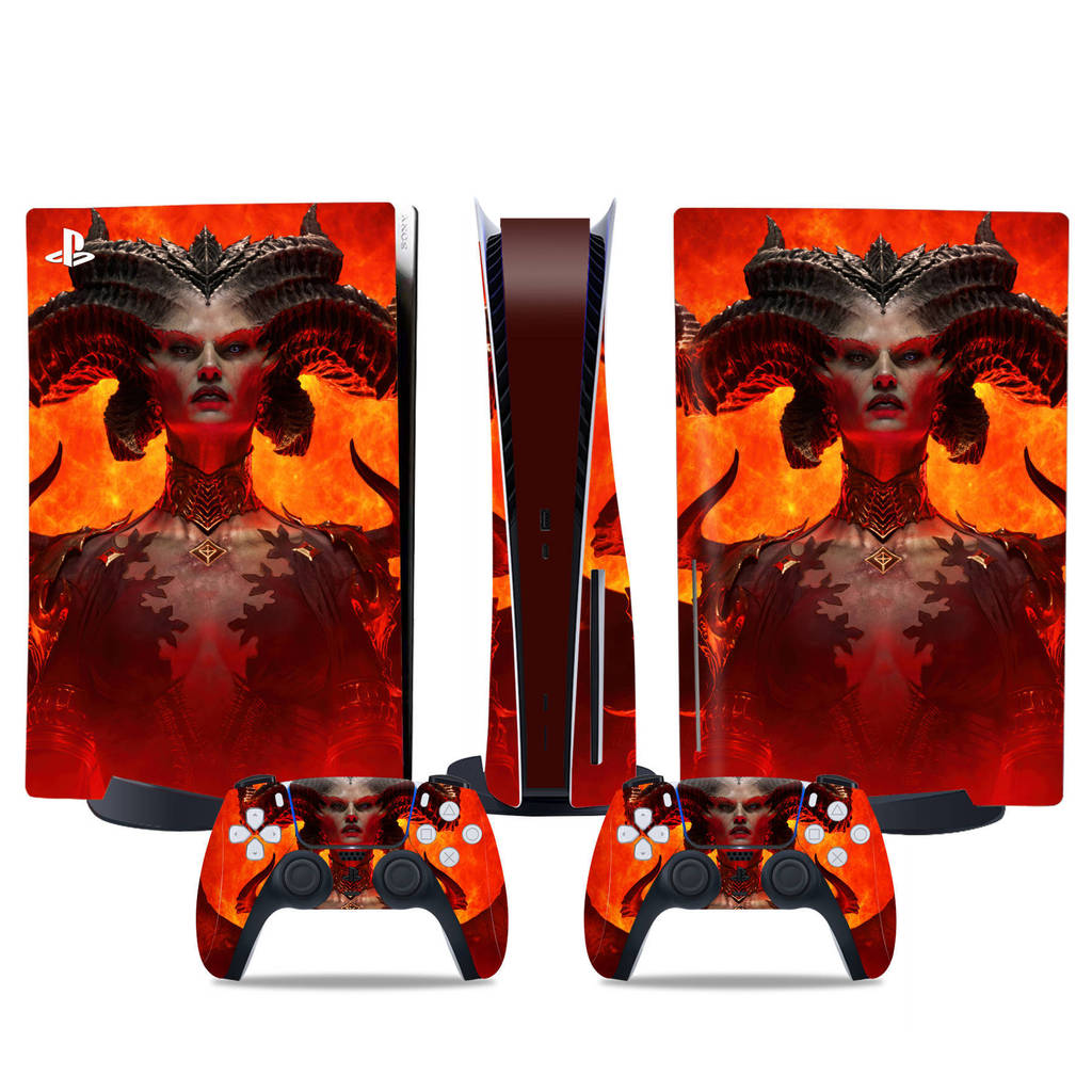 Heroes PS5 สติกเกอร์สติกเกอร์เต็มรูปแบบ PS5 เกมคอนโซลสติกเกอร์ฟิล์มป้องกัน Diablo4 Diablo4 40416hw
