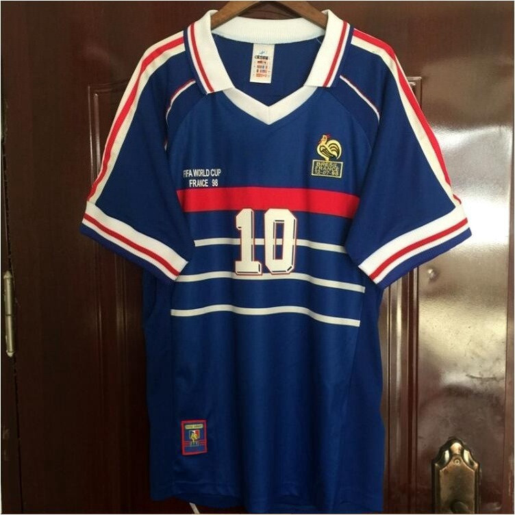 1998 France Home and Away Retro Zidane Henry เสื้อฟุตบอล