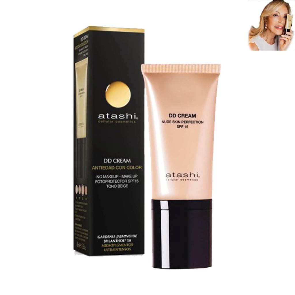 Atashi DD Cream, DD Cream Antiedad De Atashi, Atashi DD Cream Con Color Antiedad, DD Cream De Atashi