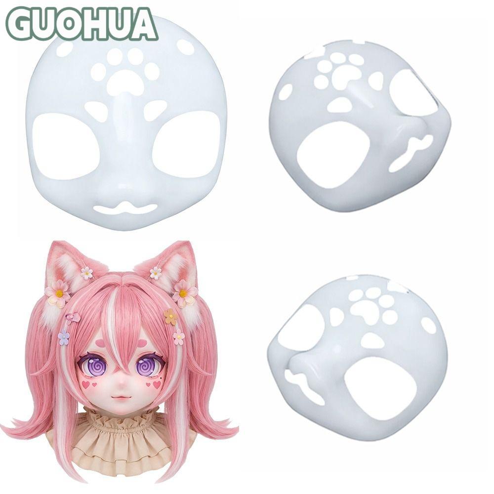 IKESOMUE หัวแมว Skull, พลาสติกคอสเพลย์ Kigurumi ฐาน Beast Skull, สัตว์ DIY Furry อะนิเมะปาร์ตี้