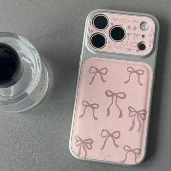 สําหรับ IPhone 17 16 15 14 Plus 13 12 11 Pro Max X XR XS Max สีชมพูน่ารักโบว์สาวเงินหน้าต่างขนาดใหญ่หนังเคสโทรศัพท์นุ่ม ราคา ถูกที่สุด ดีลบีเคเค แกลเลอรีภาพที่ 6