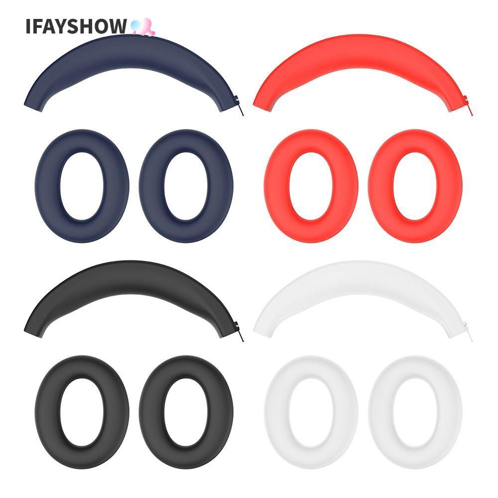 IFAYSHOW ป้องกัน,ซิลิโคน Earmuff แผ่นรองหูฟังเบาะรองนั่ง,หูฟังอุปกรณ์เสริมเปลี่ยนชุดหูฟังแถบคาดศีรษะสําหรับ Anker Soundcore Life Q20i