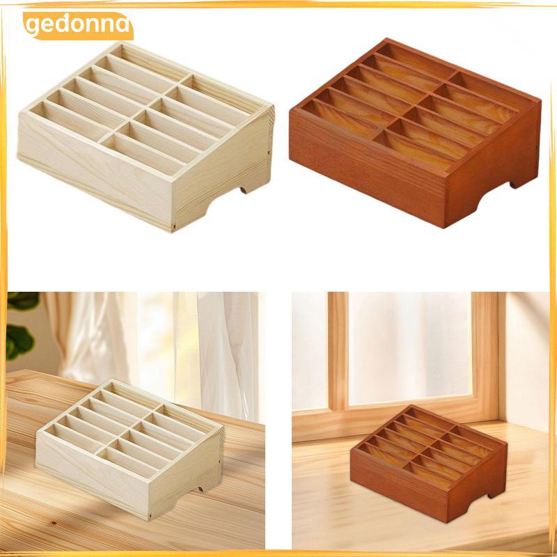 [gedonna] กล่องเก็บโทรศัพท์ไม้ที่วางสมาร์ทโฟนแบบพกพาพร้อมช่องใส่ของใช้งานได้อเนกประสงค์สําหรับสํานักงานโรงเรียนสถาบัน