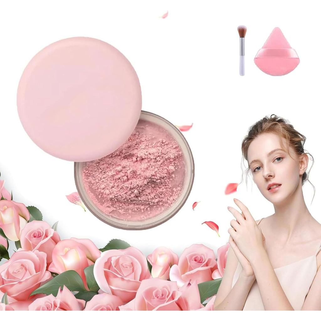Blurring Setting Powder, Pink Setting Powder, Waterproof Pink Blurring Powder For All Skin Tones-01
