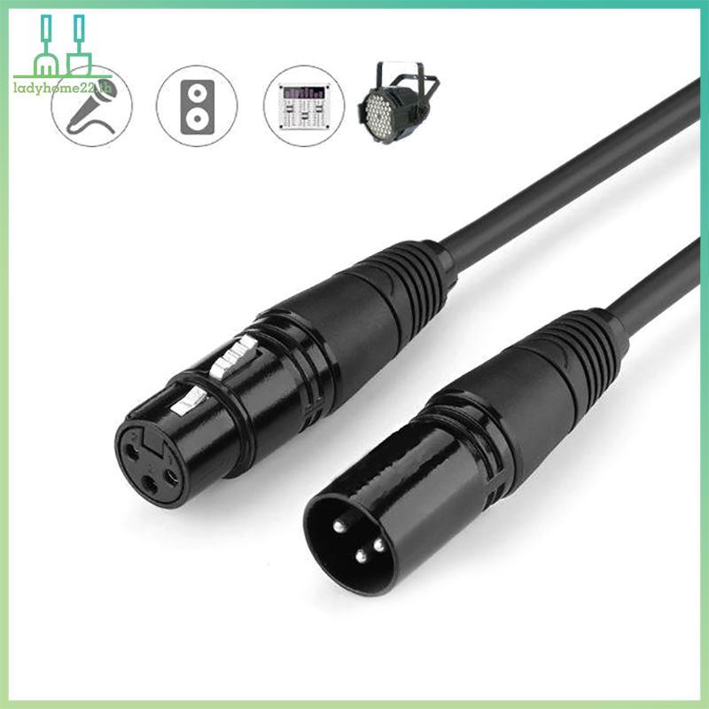 DOULLADY DMX 3-PIN DMX512 ชายหญิงสาย LED PAR ไฟเวที DMX สัญญาณ Dj อุปกรณ์ DMX512 สัญญาณสาย Xlr Conne