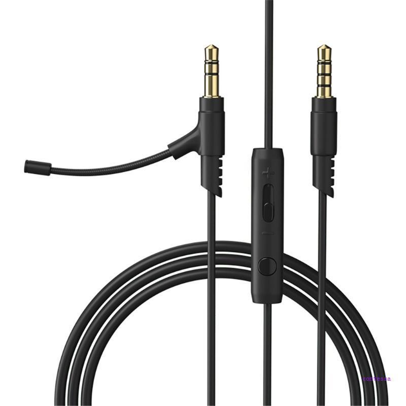 CON Noise Cancelling หูฟังสายควบคุมสะดวกชุดหูฟังสําหรับเล่นเกมสายเปลี่ยนสายหูฟัง