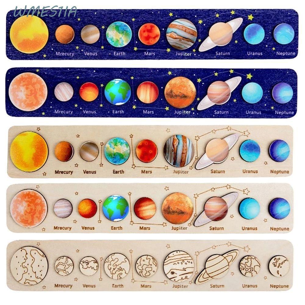 WMES1IA Solar System Puzzle Planet Matching Science Children Universe Boy Girl Early Learning Planet