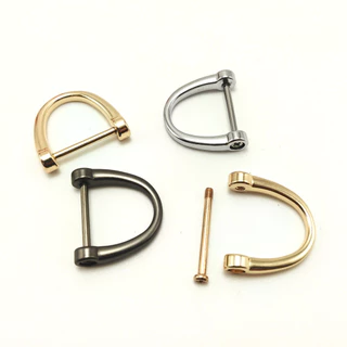 ห่วงเกือกม้า D Ring โลหะซิงค์อัลลอย 12 มม. / 18 มม. สำหรับพวงกุญแจ ถอดน็อตได้ แข็งแรง ใช้กับสายคล้องและกระเป๋า DIY