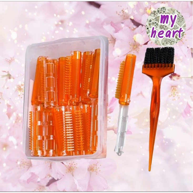 แกนดัดยกโคนผม Crytal Root Perm Clips Size M สีส้ม
