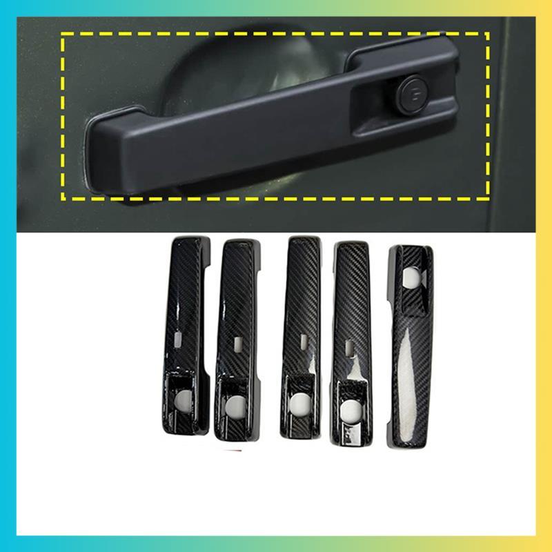 5pcs จริงคาร์บอนภายนอกประตู Handle Cover Trim สําหรับ G-Class W465 G63 G55 G500 25-26 พร้อม Inductio