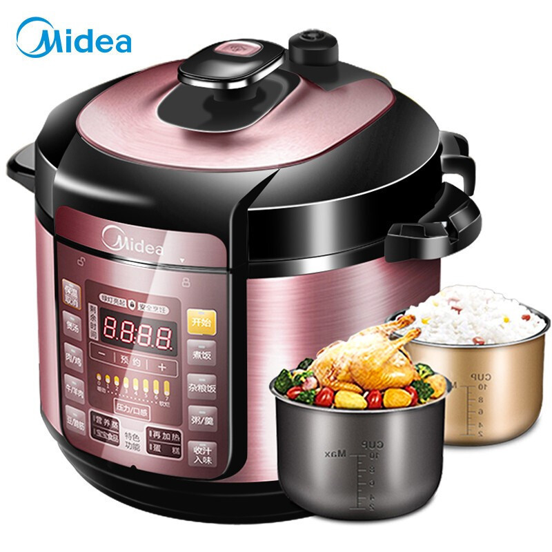 Midea/Midea MY-YL60simple101 หม้อความดัน 6 ลิตรความจุขนาดใหญ่หม้อหุงข้าวอัจฉริยะหม้อหุงข้าว
