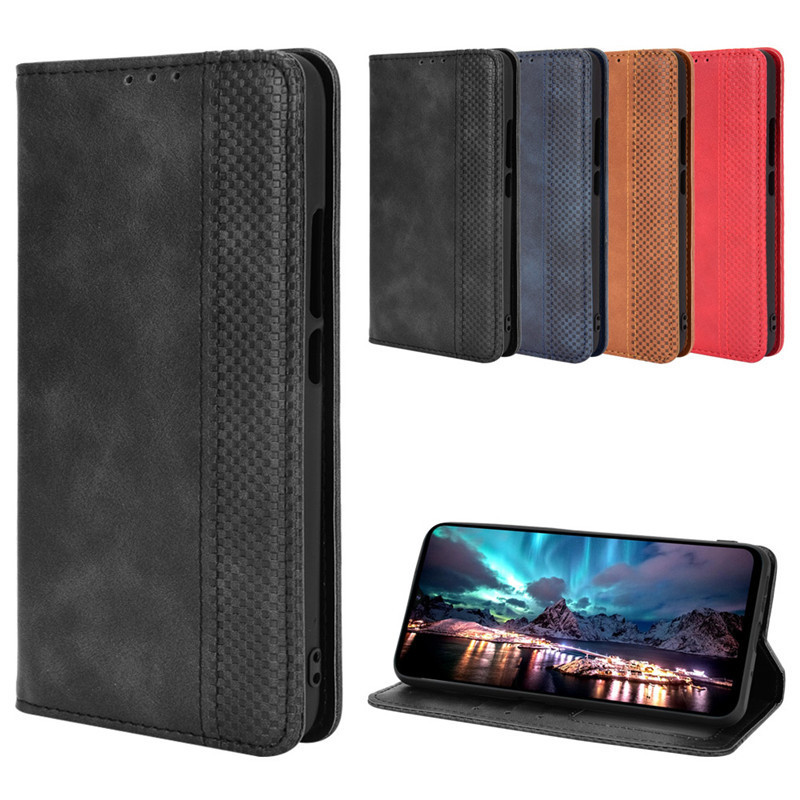 Yomi A7S เคสโทรศัพท์ Umidigi A7S โทรศัพท์หนังกรณีแม่เหล็กพลิกการ์ดป้องกันกรณี Retro A7S ชุด
