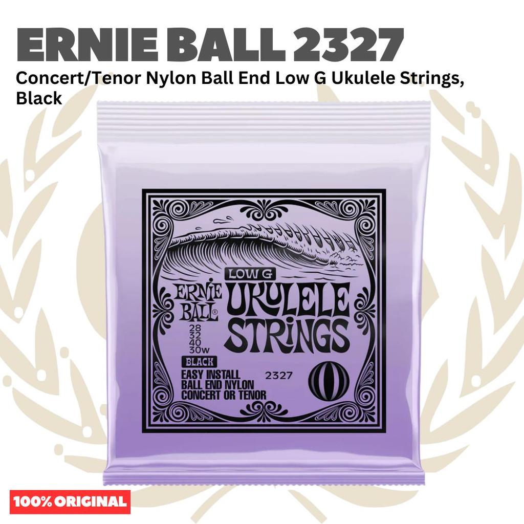 Ernie Ball 2327 Concert/Tenor Nylon Ball End Low G Ukulele Strings, สีดํา - สาย Ukulele