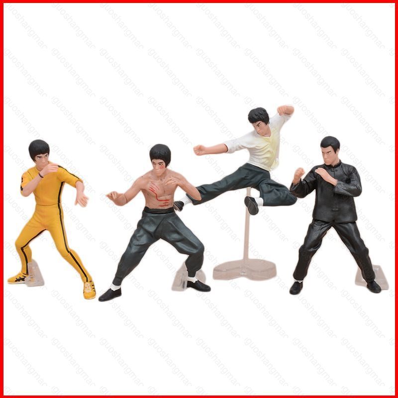 CH1 4pcs Bruce Lee Action Figure Jeet Kune Do ตุ๊กตาของเล่นสําหรับเด็กตกแต่งบ้านของขวัญคอลเลกชันเครื