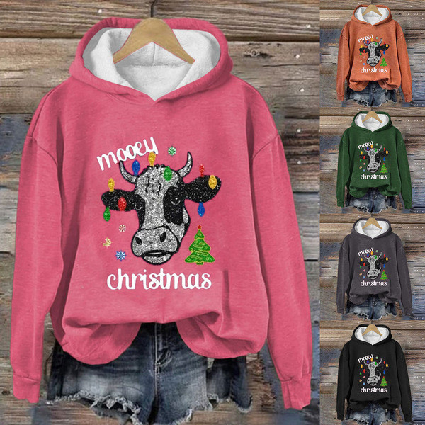 เสื้อฮู้ด h and m เสื้อ hood Hoodie ขนแกะซับใน พิมพ์ลาย🎅 สำหรับผู้ชายและผู้หญิง