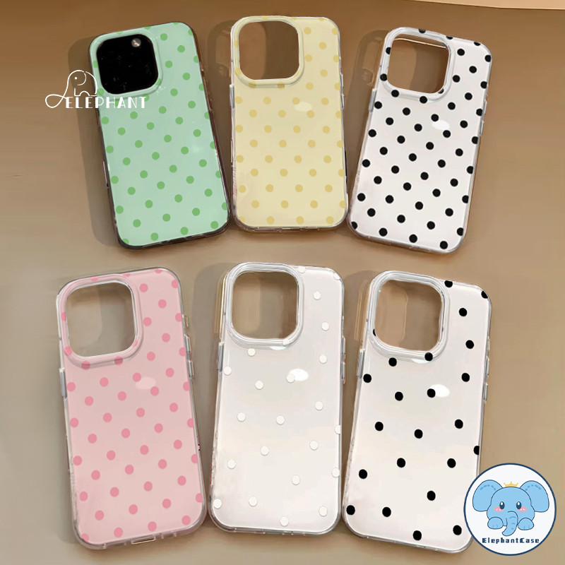 เคสไอโฟน 17สำหรับ IPhone 17 13 15 16 11 14 12 Pro Max 15 16 14 Plusวงกลมลายจุดสีสันสดใสน่ารักคู่รักเคสซิลิโคนอ่อนนุ่มIMD