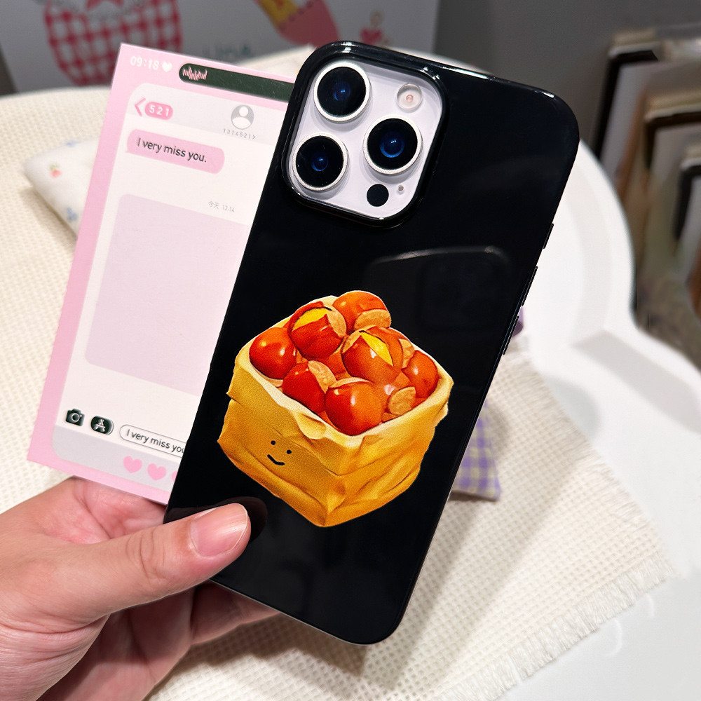 การ์ตูนน่ารักเกาลัดTPUโทรศัพท์นุ่มสําหรับIPhone 7 8 Plus SE X XR Mini 11 12 13 14 15 16 17 Pro Max - รูปที่ 5