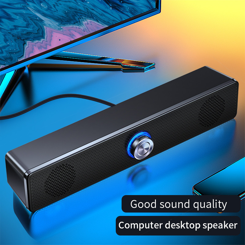 Wired USB Computer Speaker Stereo Subwoofer Soundbar 3D Home Surround Speakers for PC Music Player W
