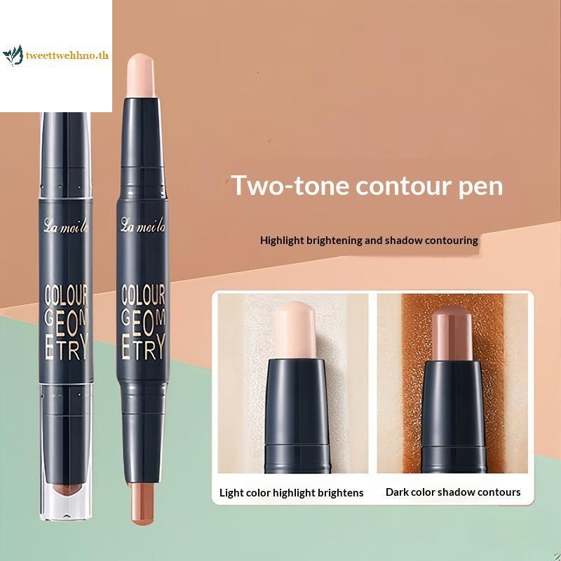 Tweetwehhno 2in1 Double-ended คอนซีลเลอร์ Stick High Coverage กันน้ําสําหรับแต่งหน้าใบหน้าน้ําหนักเบ