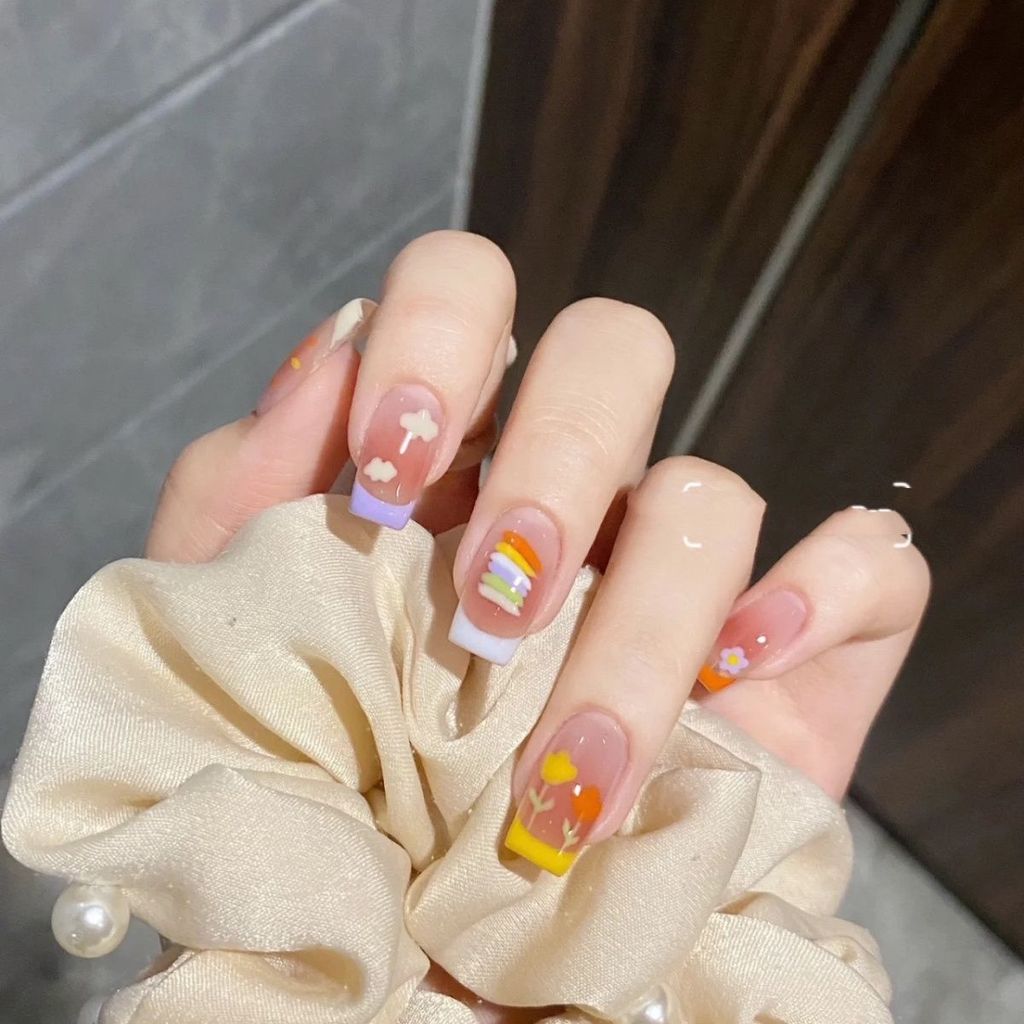 Childlike Nails Summer Blush Skittles เล็บชิ้น